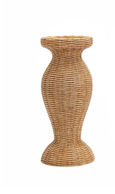 Basket Weave Pedastal Candle Holder