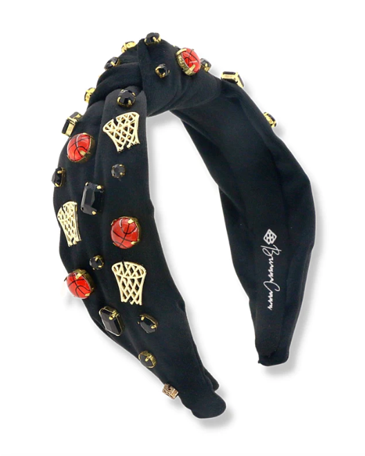 Basketball w/Crystal and Enamel Headband | Black