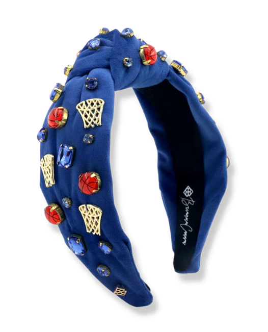 Basketball w/Crystal and Enamel Headband | Blue