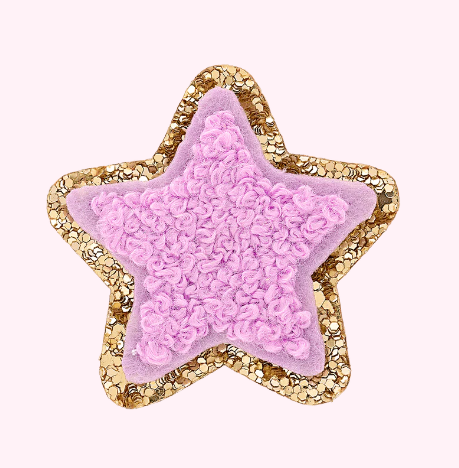 Mini Glitter Varsity Star | Grape