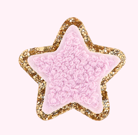 Mini Glitter Varsity Star | Lilac