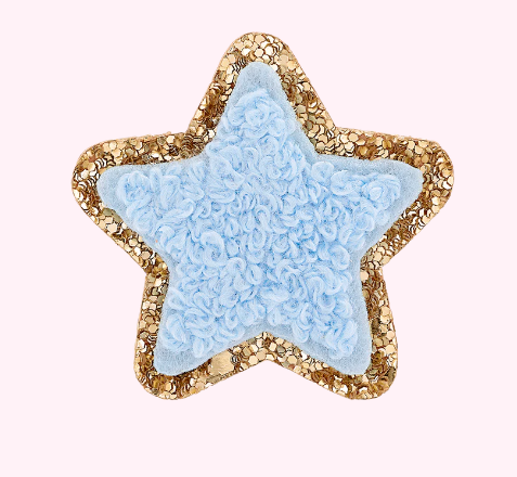 Mini Glitter Varsity Star | Periwinkle