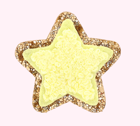 Mini Glitter Varsity Star | Banana
