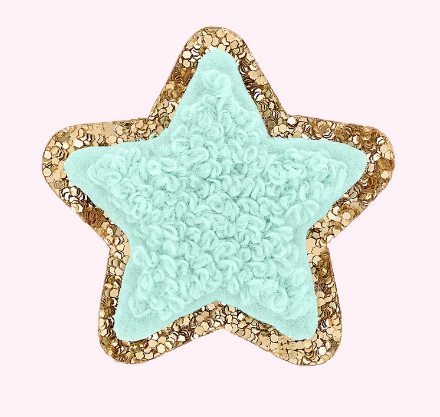Mini Glitter Varsity Star | Cotton Candy