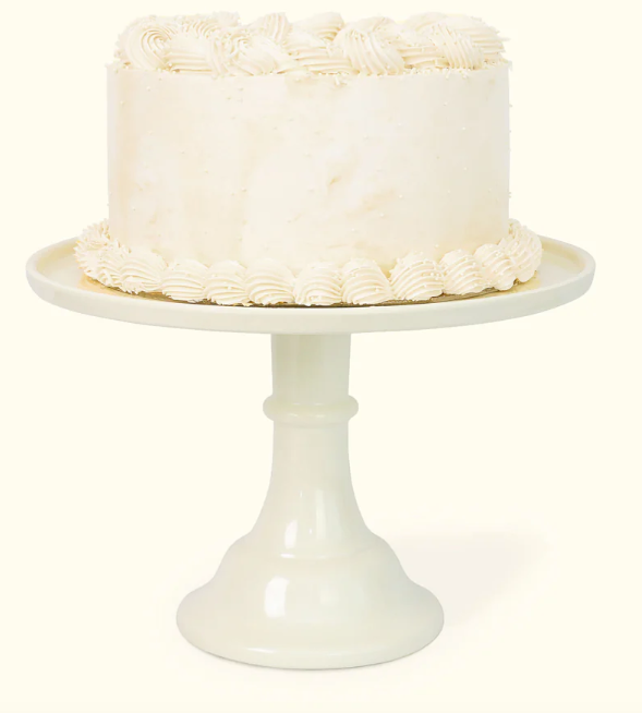 Linen White Melamine Cake Stand