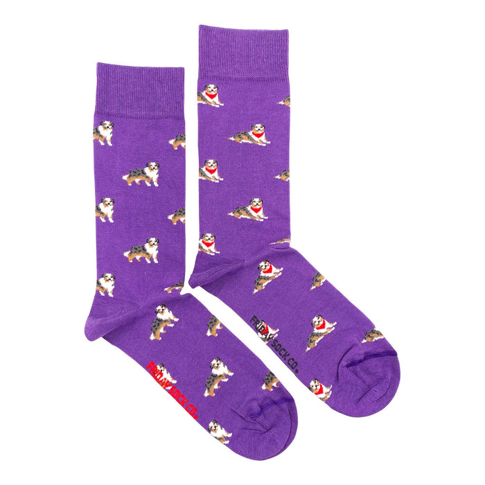 Australian Shepherd Mismatched Men's Socks