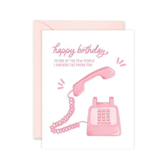 Pink Vintage Phone Card