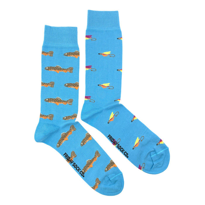 Trout & Fly Mismatched Men's Socks