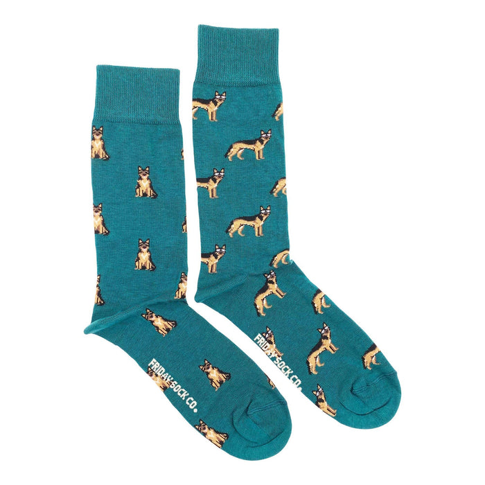 German Shepherd Mismatched Men's Socks