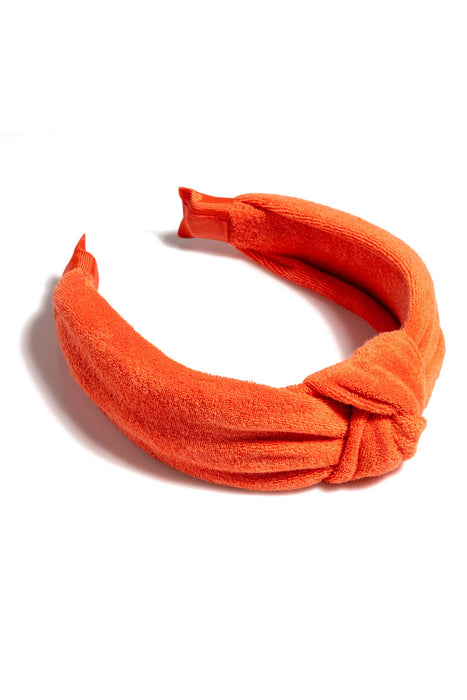 Terry Knotted Headband | Orange