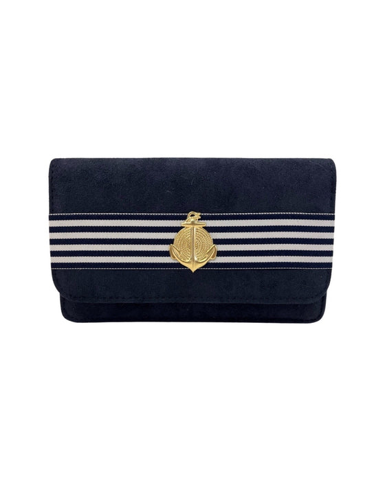 Navy Clutch w/Gold Anchor